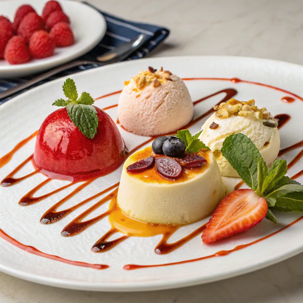 Beautifully plated Italian dessert